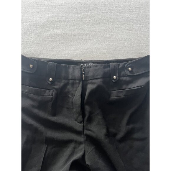Larry Levine Black Stretch Pants Size 16 Womens With Button Detailing - Picture 4 of 7